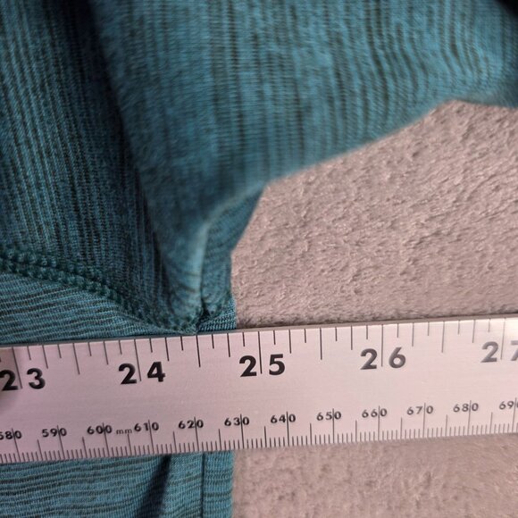 Mens Reebok Heathered Teal Active T Shirt Short Sleeve Polyester Stretch Size XL - Picture 5 of 8